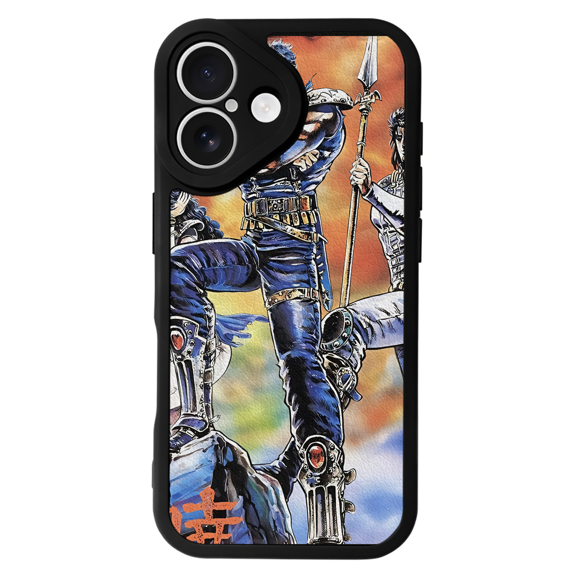 （画像用） 北斗の拳 Fist of the North Star 【iPhone 16シリーズ対応】シリコンスマホケース（レザー調） 材質：シリコン